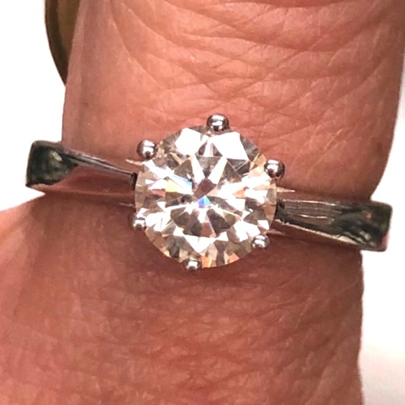 Certified 14k Gold 1 Carat Diamond Solitaire Engagement Ring ~ Bridal / Wedding - Picture 2 of 13